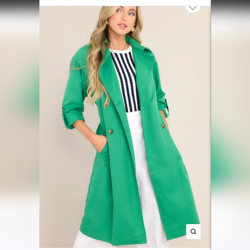 NWOT Red Dress Trench